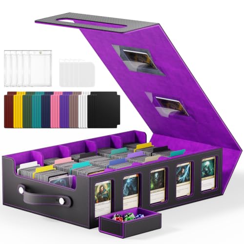 Image of Trading Card Storage Box, 4300+ MTG Deck Box with Magnetic Lid