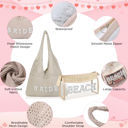 Sac en crochet transparent de qualité supérieure aux détails strass - 4