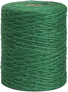 Vivifying Garden Twine, 656 Feet 2mm Green Plant Ties, Strong Jute Twine String for Climbing Plants, Tomatoes, Floristry, Crafts