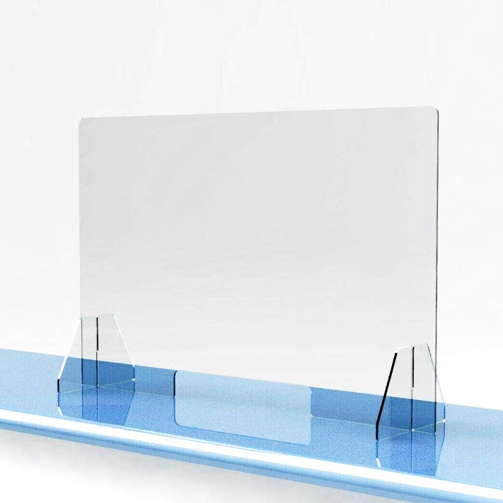 Kehen Sneeze Guard for Desk,Completely Transparent Protection Barrier for Office Counters Protection Room Table (White, 40X30 cm) : Office Products