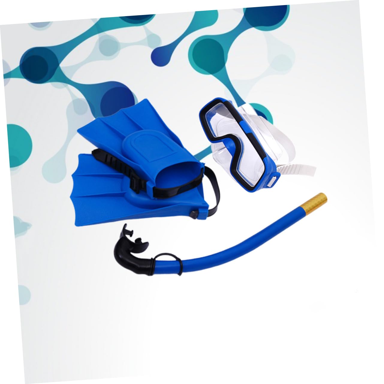 BESPORTBLE Complete Snorkeling Set Mask Goggles Fins Kids Diving Gear Snorkeling Fins Non-Slip Sole Size 25-30