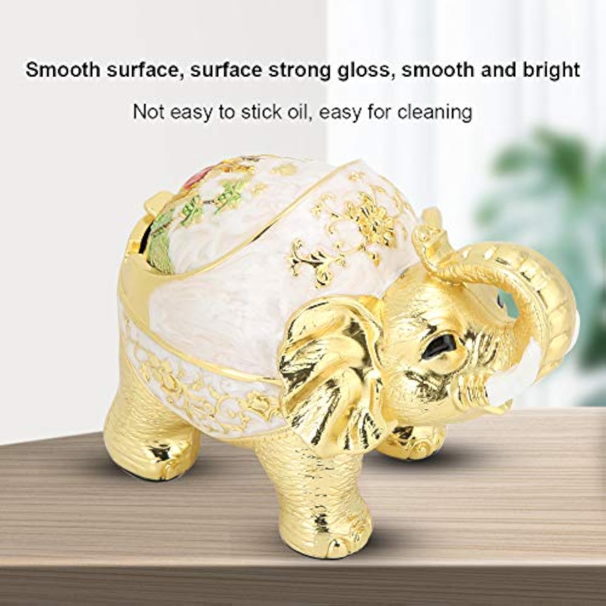 Vivid Simulated Elephant Shape Ashtray for Home Office