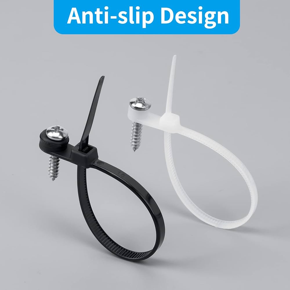 Amazon.com: XINGO 100PCS 6 inch Black Zip Ties with Screw Hole