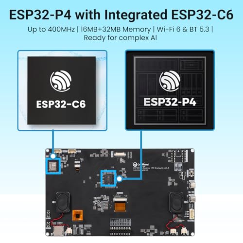 Image of 10.1 Inch ESP32-P4 Display IPS Touch Screen WIFI6 Dev Board | Based on ESP32-P4 & ESP32-C6, Up to 400MHz, 1024x600 Resolution, Support Wi-Fi 6, Bluetooth 5.3 (BLE), AI Speech Interaction