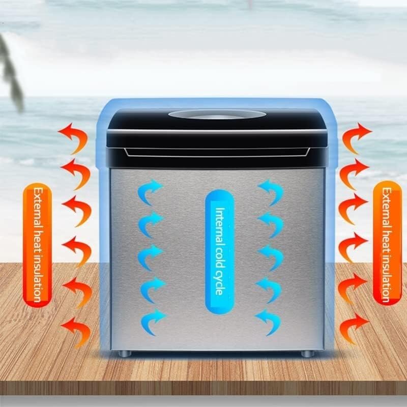 Fabricadora de hielo comercial para tiendas de té con leche y cafeterías, completamente automática y de tamaño pequeño y cuadrado miniatura 3