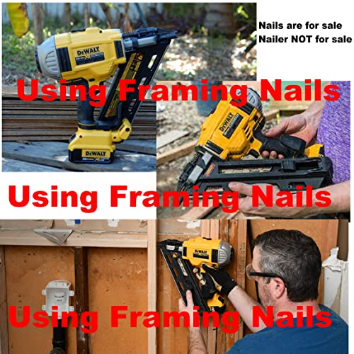 Mixed Pack 520 x 65mm Galv Ring + 520 x 90mm Galv Ring Framing Nails,Clipped D-Head, for DEWALT 18v Cordless DCN692 - Image 2