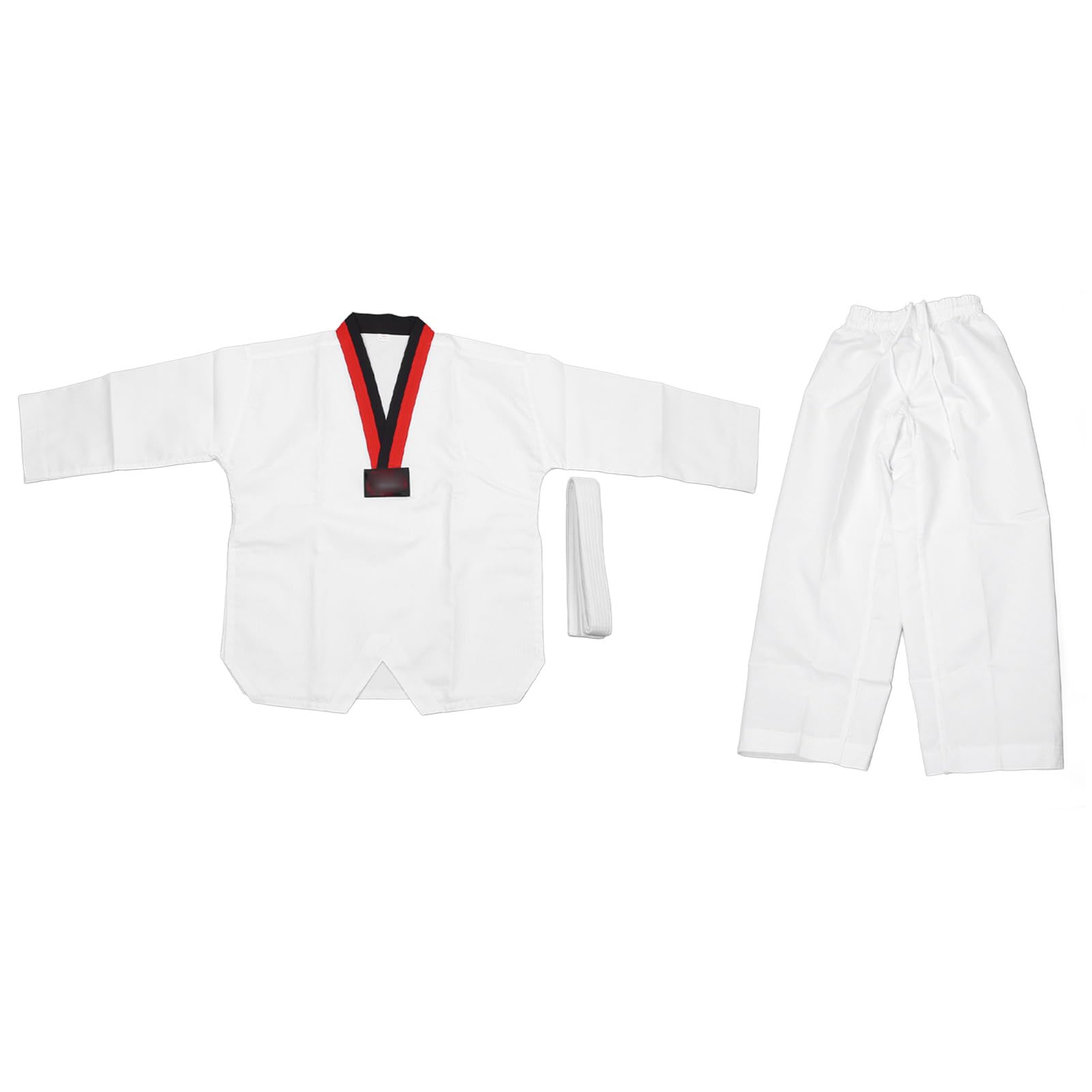 Jiawu Taekwondo Uniform, Hand Locked Breathable V Neck Taekwondo Dobok Suit for Taekwondo Class