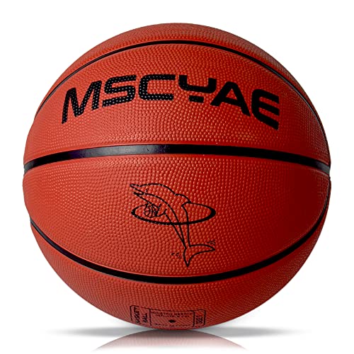 Ballon de basket taille 5, mini ballon de basket pour enfants taille 3, idéal pour les petites mains d’enfants, en caoutchouc, pour jeu de basketball en...