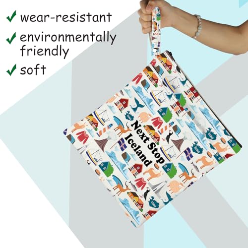 JXGZSO Iceland Travel Gift Next Stop Iceland Cosmetic Bag Iceland Travel Pouch Bag Iceland Vacation Makeup Bag Traveler Gift3