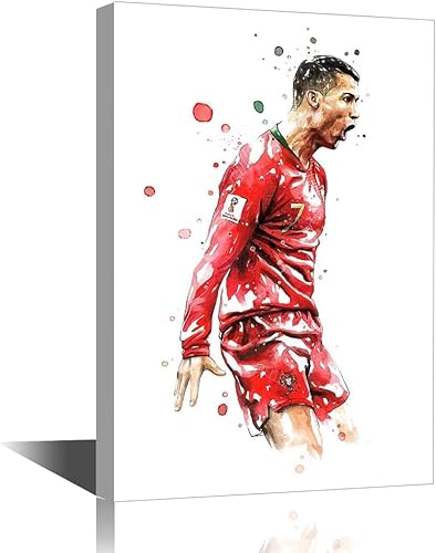 TISHIRON Lienzo decorativo para pared, diseño de estrella de fútbol Neymar, diseño moderno para decoración del hogar, galería, impresiones envueltas