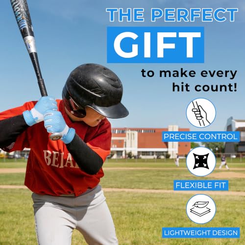 Image of HANDLANDY Baseball Batting Gloves for Adult Youth, Grip Breathable Softball Batting Gloves Fit Men Kids Boys Girls