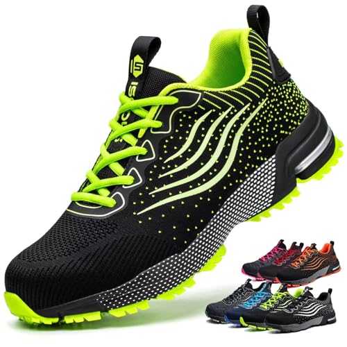 Scarpe Antinfortunistiche Uomo Donna Scarpe da Lavoro Leggere Traspiranti Scarpe da Cantiere con...