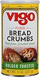 Vigo Golden Toasted Plain Bread Crumbs, 8 Ounce (Pack of 12)
