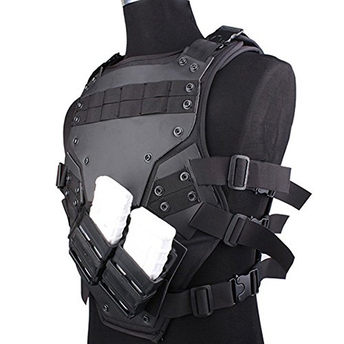 CS Chaleco protector del chaleco de Cosplay TF3 chaleco táctico Negro