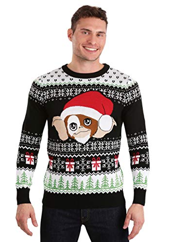 Fun Costumes Gremlins Gizmo Claus Ugly Christmas Sweater for Adults 3X Black,red,White