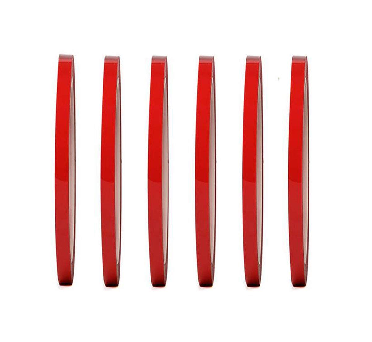 6 Rolls Graphic Chart Tape Art Tape Grid Marking Tapes 72 Yard/Roll Whiteboard Gridding Tape Self-Adhesive Artist Tape Desktop Positioning Crossed Tape (Red, Width?5mm)