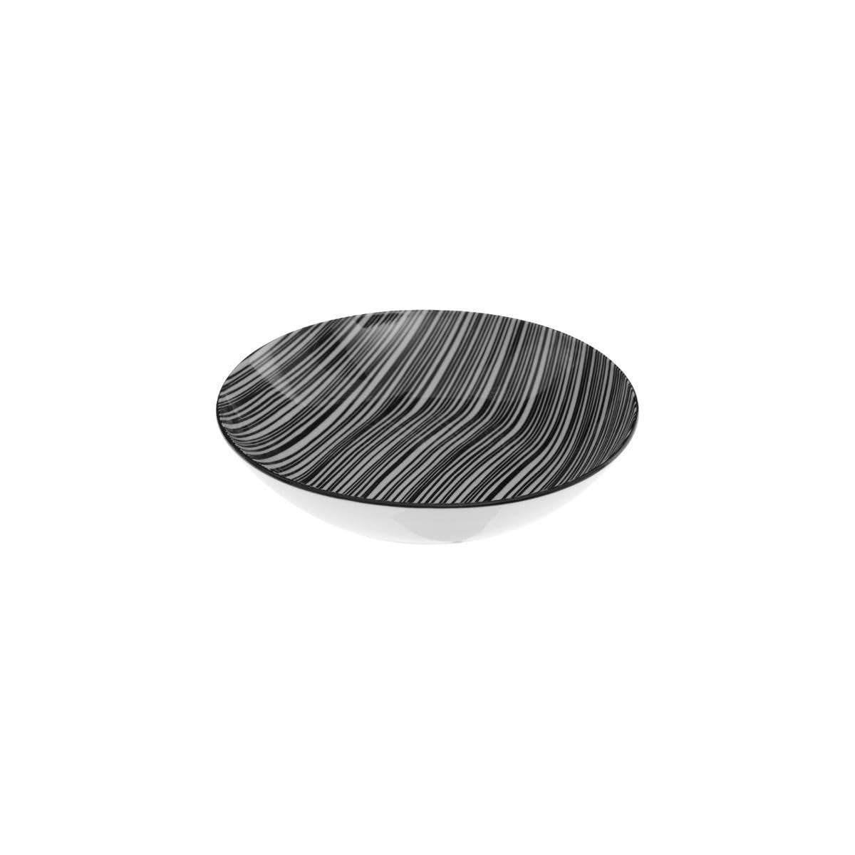 Secret de Gourmet - Service de Table 18 Pièces "Bohemia Zèbre" 27cm Noir