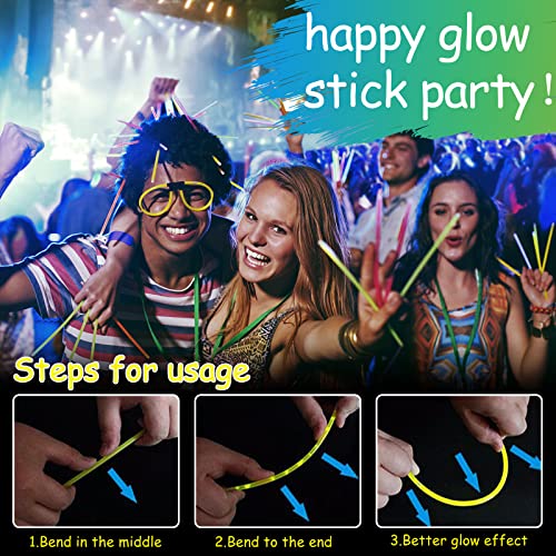 MULEVIP 272 stuks glow sticks party set, neon glow sticks met 120 aansluitingen,Glow Stars, Glow Stick Party, Neon Glow… - Image 6