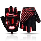 【GUANTES PORTIVOS MULTIFUNCIONALES】Los transpirable guantes ciclismo no solo pueden evitar que sus manos se quemen con el sol, sino que también mejoran la flexibilidad de sus manos y al mismo tiempo protegen sus palmas de lesiones. Los guantes de portivos cortos son adecuados para bicicletas, motocicletas, BMX, trote, senderismo, fitness, entrenamiento, levantamiento de pesas, escalada y otros deportes. Es guantes mtb medio dedo tu compañero perfecto en la vida diaria o en la competición.