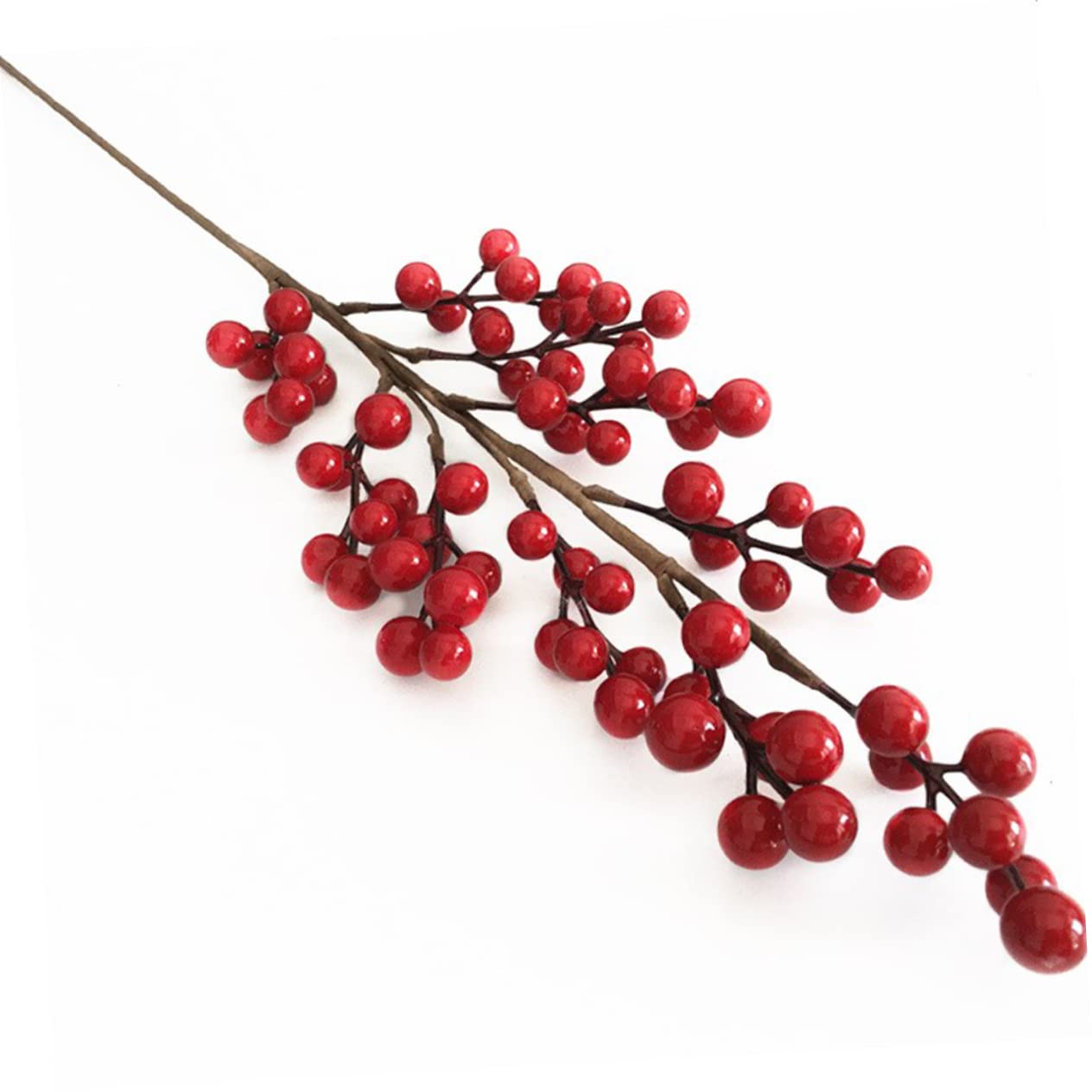 Abaodam 2 Set Di Bacche Di Natale Rami Di Frutta Finti Bacche Decorative in Rattan Per Ghirlande Domestiche 2 Pezzi*2