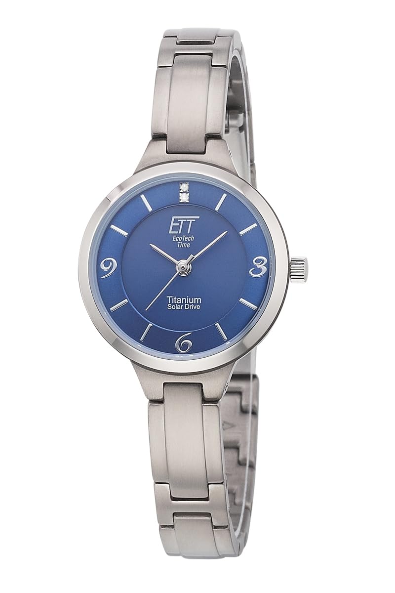 ETT Eco Tech Time Solar Damen Uhr Analog mit Titan Armband ELS-12147-31M