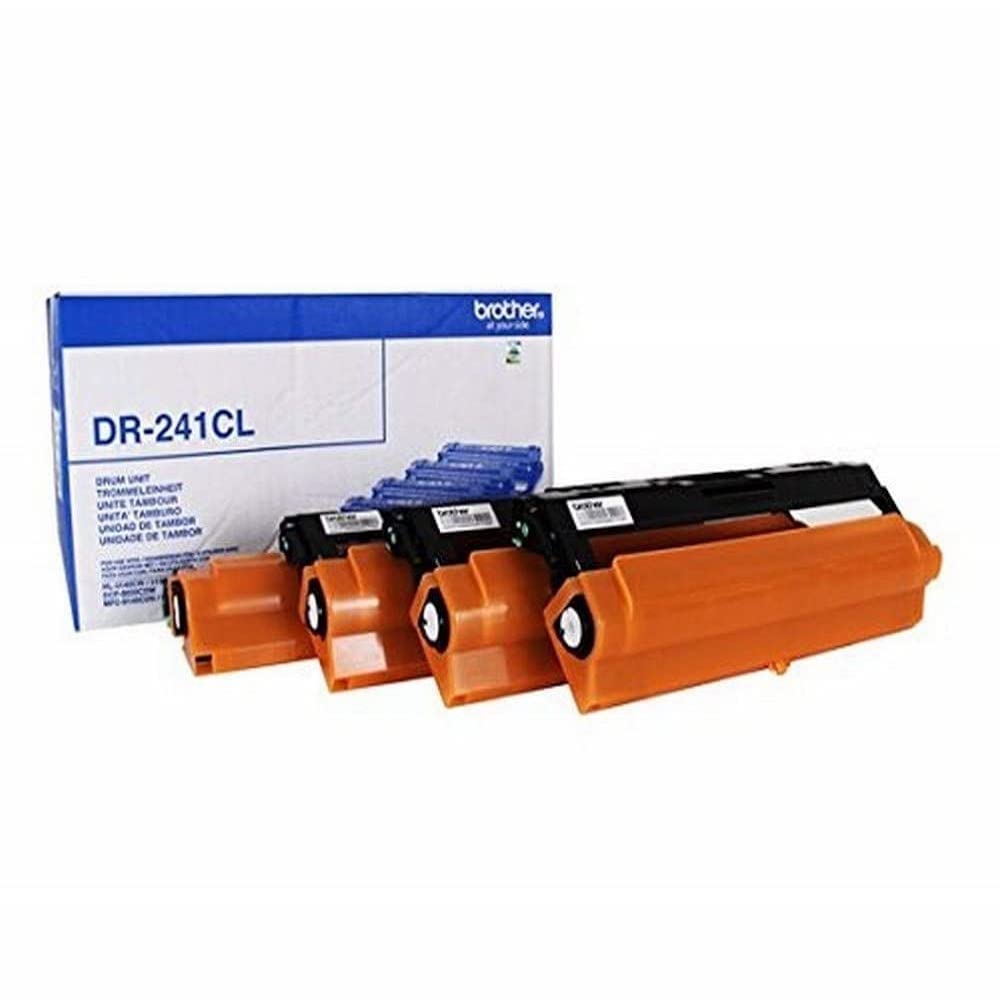 BROTHER DR-241CL | Tambour de Remplacement pour imprimante Laser |Imprime 15 000 Pages | Noir/Cyan/Magenta/Jaune & TN-241BK | Cartouche de Toner Originale | Noir