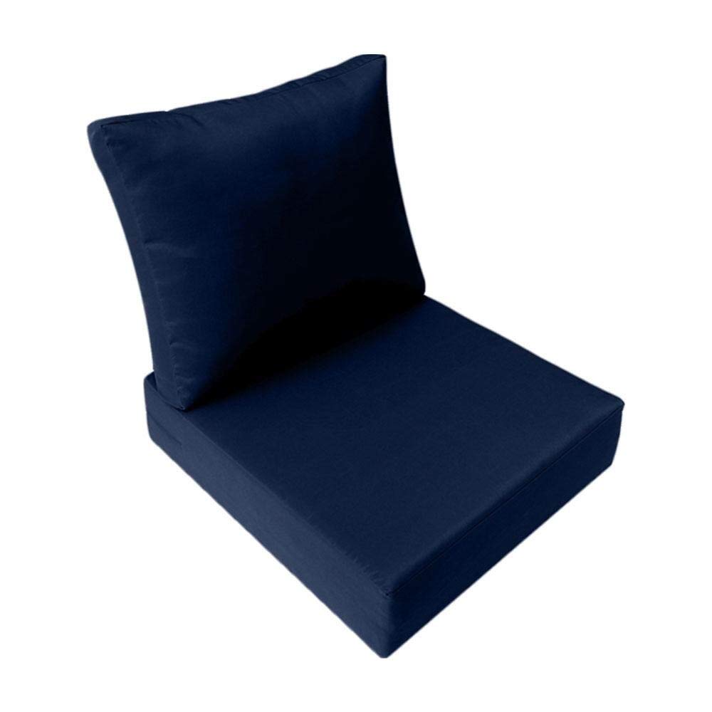 Prolinemax |COVER ONLY| Outdoor Knife Edge Small Deep Seat Backrest Pillow Slipcover AD101