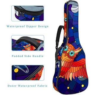 Étui de protection rembourré en verre teinté pour guitare classique acoustique Motif hibou et lune Bleu, Multicolore 01… - Les Beatles, Paul McCartney, John Lennon, RIngo Starr, George Harrison Étui de protection rembourré en verre teinté pour guitare classique acoustique Motif hibou et lune Bleu, Multicolore 01… – Image 4