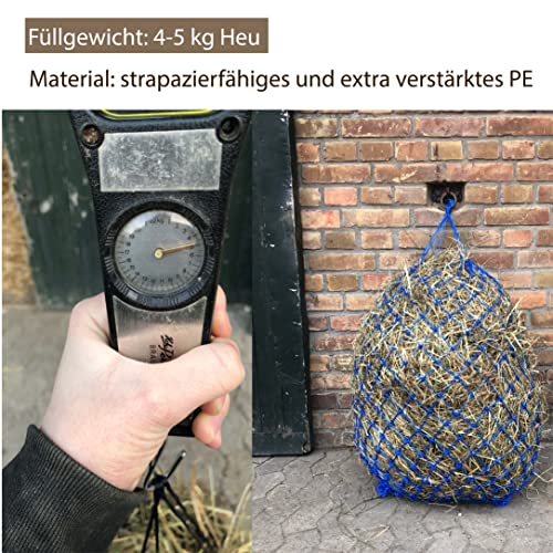Extra Large Hay Net for Horses 5 x 5 cm Mesh Species-Appropriate Feeding Improved Digestion Hay Bag for Travelling Feeding Bag for Ponies Young Horses Old Horses Goats (1 x Royal Blue) - Image 3
