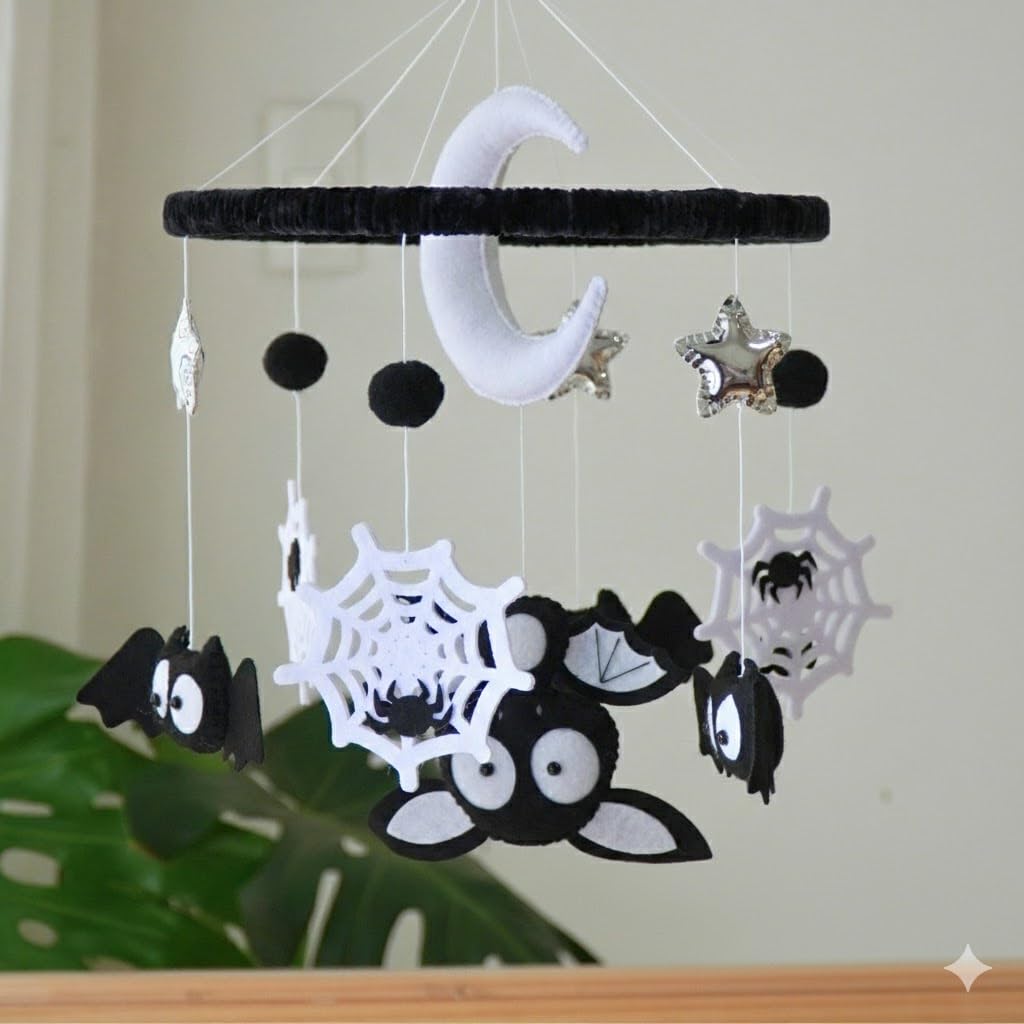 TINITIGIES Montessori Mobile Baby for Crib - Black and White Mobile Give Visual Stimulation to Engage Your Newborn - Baby Crib Mobile for Boys & Girls