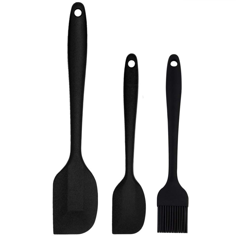 Silikon Teigschaber & Backpinsel Set – 3-teiliges Küchenutensilien Set, BPA-frei, hitzebeständig, Antihaft, flexibel & langlebig