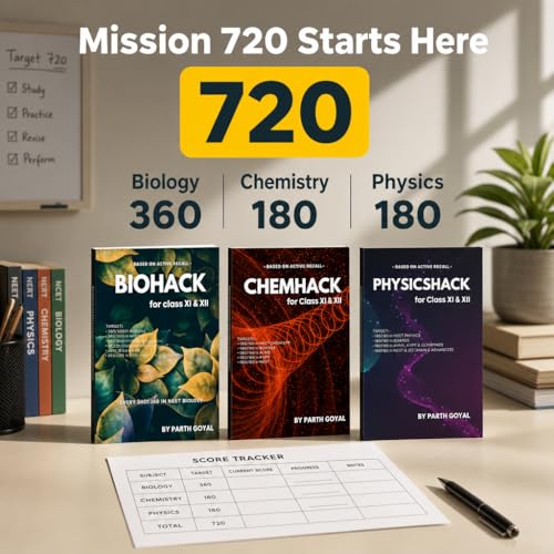 Image of Parth Goyal NEET UG & JEE 2026 Exam Prep Combo Set of 2 Books | ChemHack 6th Edition & Physicshack for Class 11 & 12 | Active Recall Fast Revision Guide