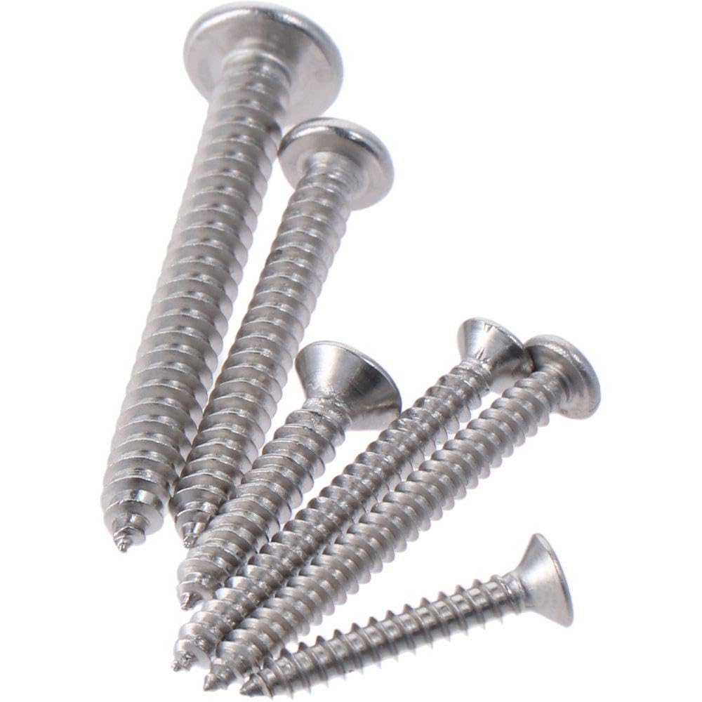Philips - Set di 570 viti autofilettanti Philips a testa piatta in acciaio inox 304 con scatola portaoggetti, viti autofilettanti a testa svasata a croce con testa cilindrica, per dispositivi
