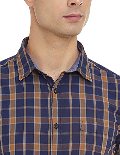 Image of Amazon Brand - Symbol Men's Cotton Checkered Regular Fit Casual Shirt