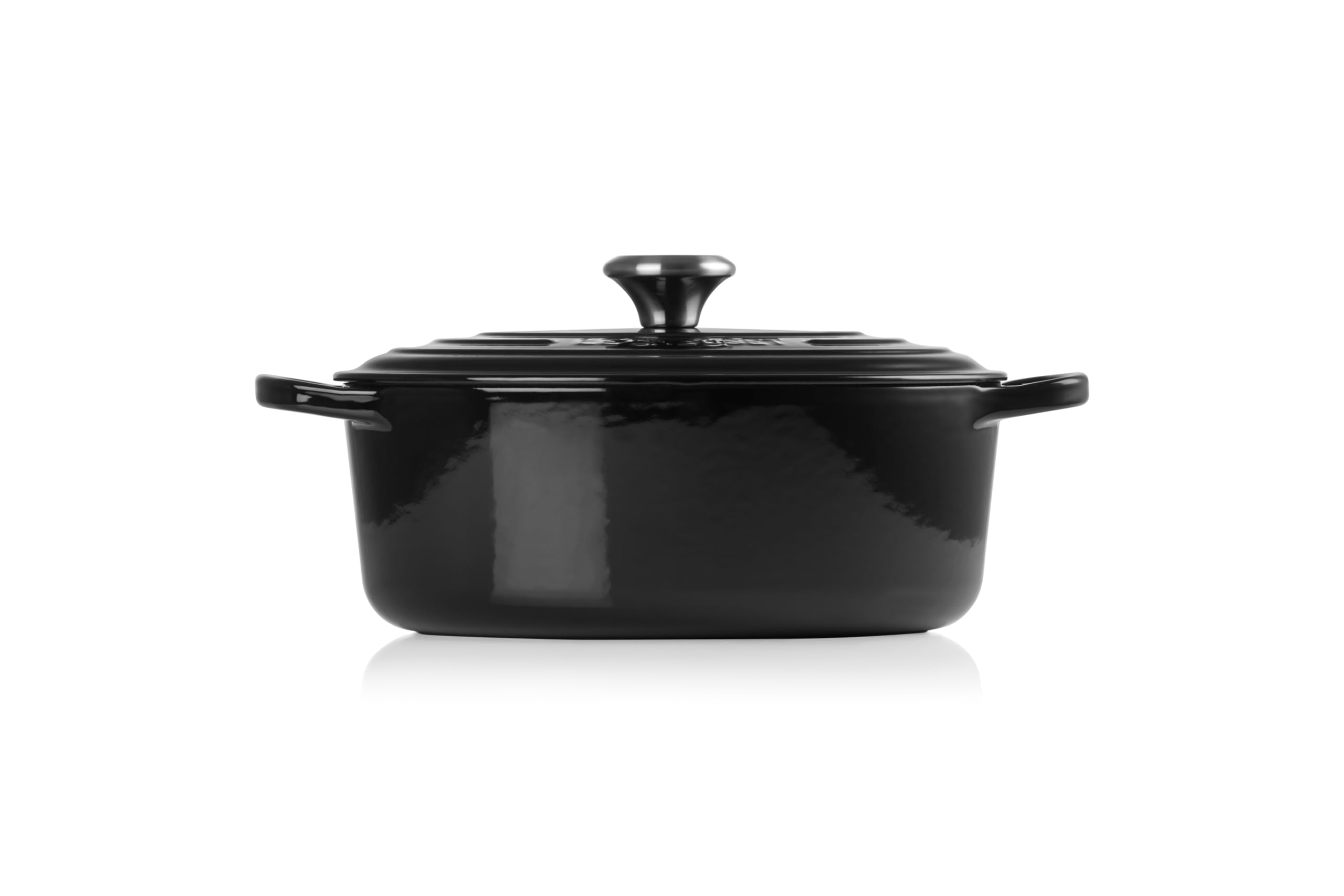 Le Creuset Signature Emaliowane, żeliwne naczynie do zapiekania z pokrywką, owalne, 27 cm, 4,1 l, czarny onyks, 21178271402430