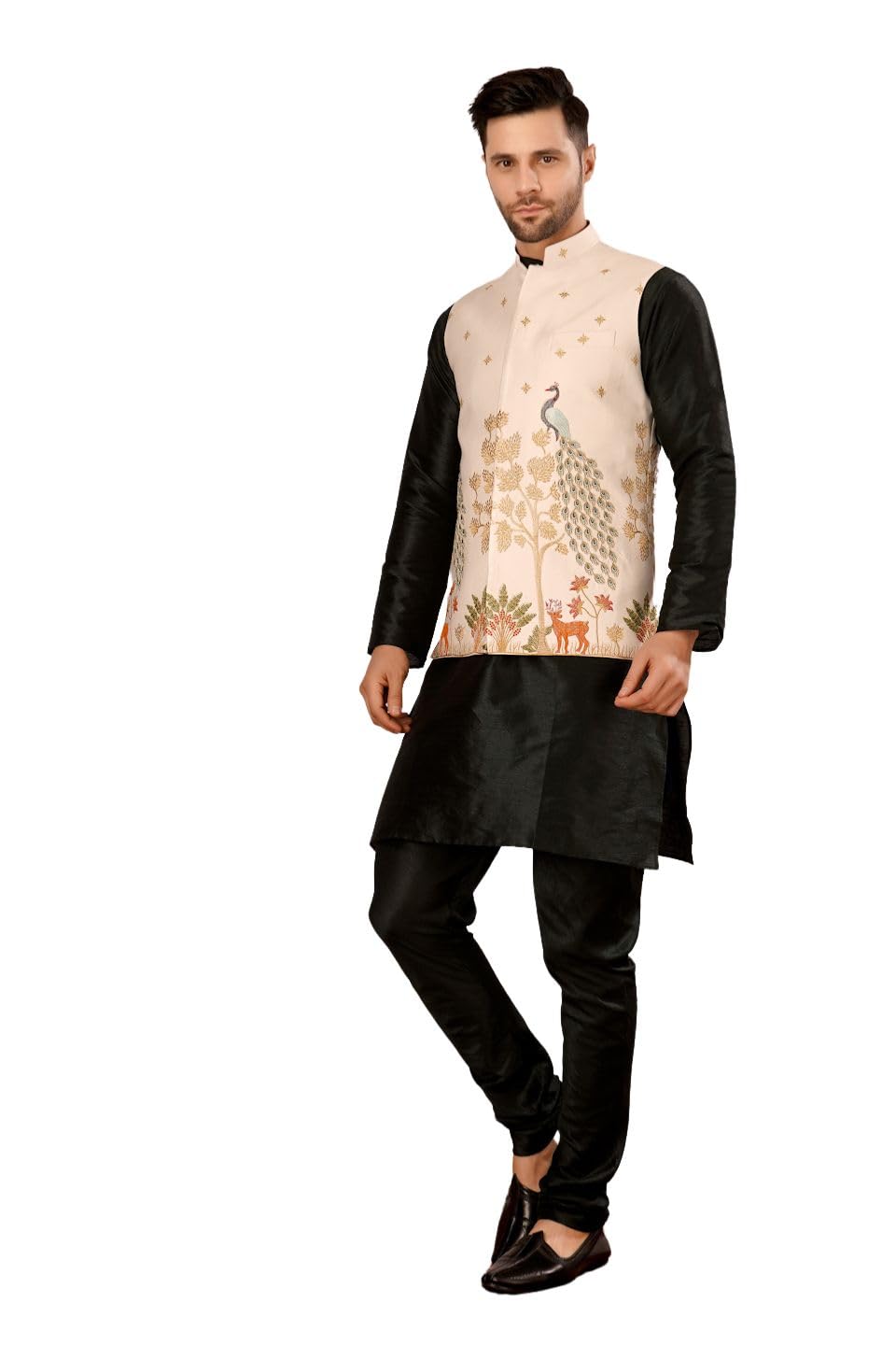 Mens Banarasi Cotton Nehru Jacket