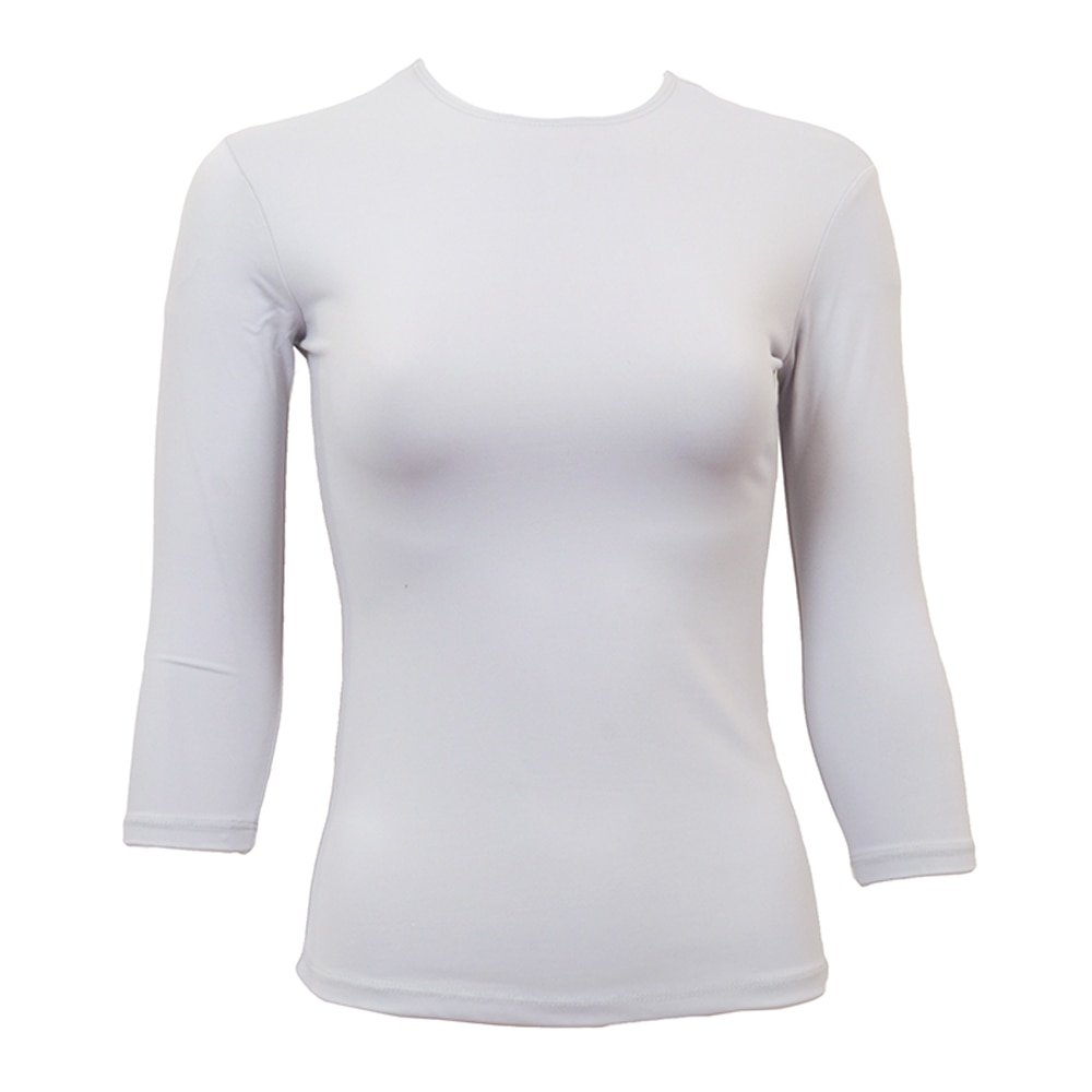 Linda Leal Nylon Three Quarter Sleeve Top