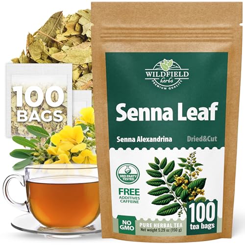 Image of 100 Bags Senna Leaf Senna Leaves Tea Herbal Tea (Senna Alexandrina) - 100 Count 1.5g Bags Hoja De Sen Hojas De Sen Para Te