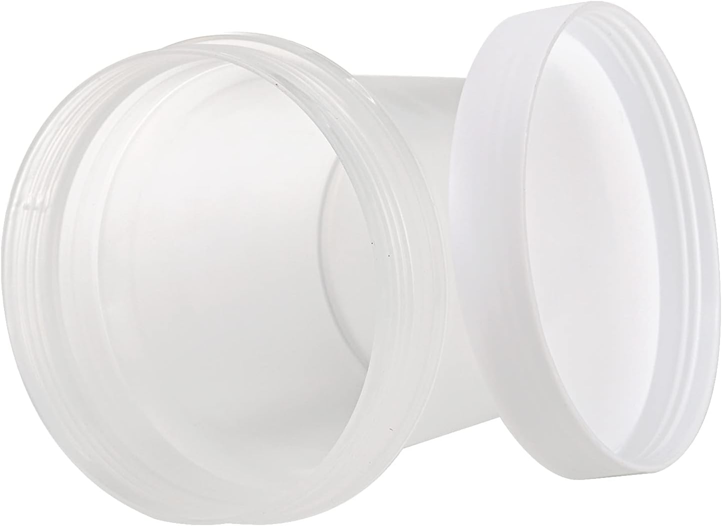 Peohud 20 Pack Ice Cream Containers, 10 Oz Plastic Freezer Food Storage Jars with Screw Lids, Leak Proof Takeout Container for Jam, Reusable Pudding Cups for Fruit, Dessert, Sundaes, Soup, BPA Free image 4