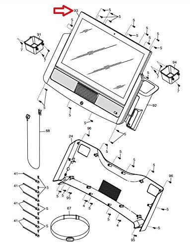 Image of Display Console Assembly 407380 Works W ProForm Commercial X32i - NTL39019 Treadmill