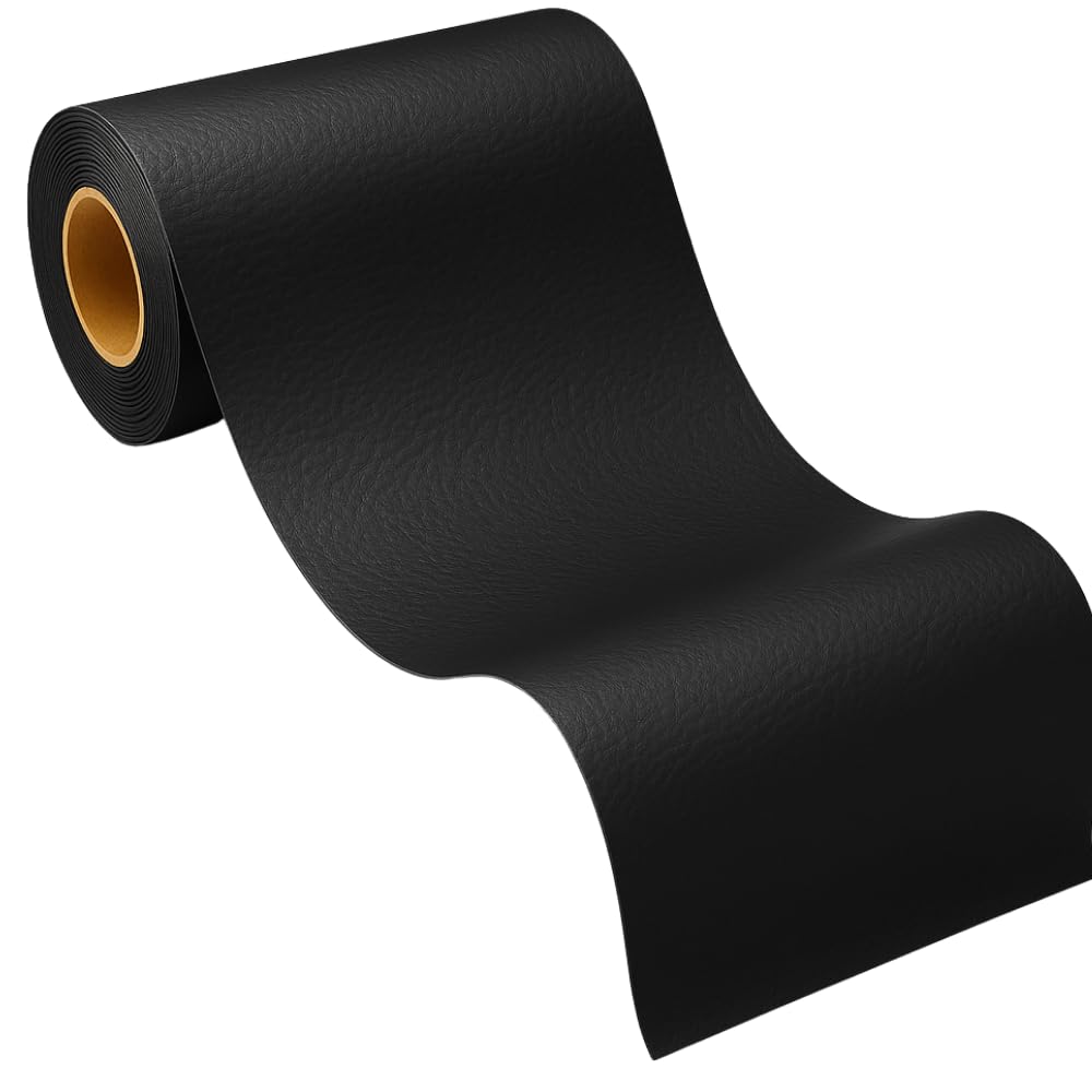 BEYLINI Deri Tamir Kiti Kendinden Yapışkanlı Dayanıklı Uzun Ömürlü Su Geçirmez Onarım Kiti (Siyah, 50x120)