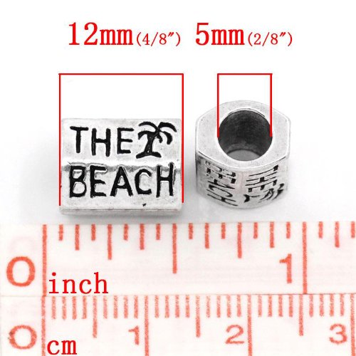 the Beach Charm Bead Spacer for Snake Chain Charm Bracelet2