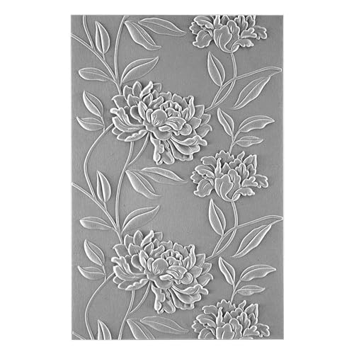 Briartw Classeur de gaufrage 3D pour la fabrication de cartes, texture en plastique transparent lotus s'estompe pour scrapbooking et autres loisirs créatifs, albums,...