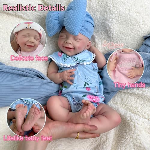 Muñeca Reborn de Silicona 18 Pulgadas Cuerpo Completo miniatura 2