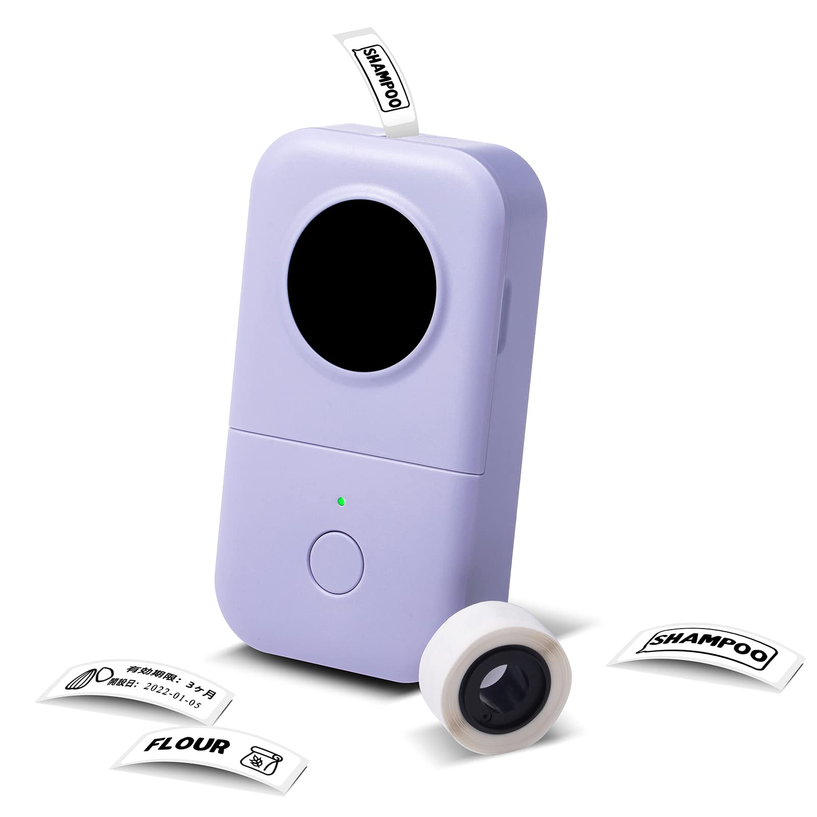 Phomemo Mini Label Maker-Phomemo D30 Small Label Maker Machine, Bluetooth Label Maker Machine with Tape, for Home Office Organization, Purple