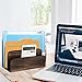 File Holder for Desk,Wood Paper Organizer,Rustic Desk Organizer,Mail Sorter for Desktop,Organizer for Counter,Letter Organizer for Document/Filing/Folders/Paper,Darkbrown