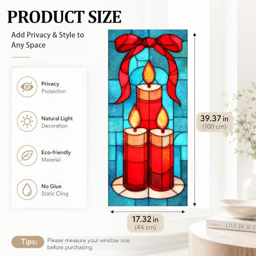 Vinilo decorativo para ventana navideña 17.3 x 39.4 pulgadas miniatura 2