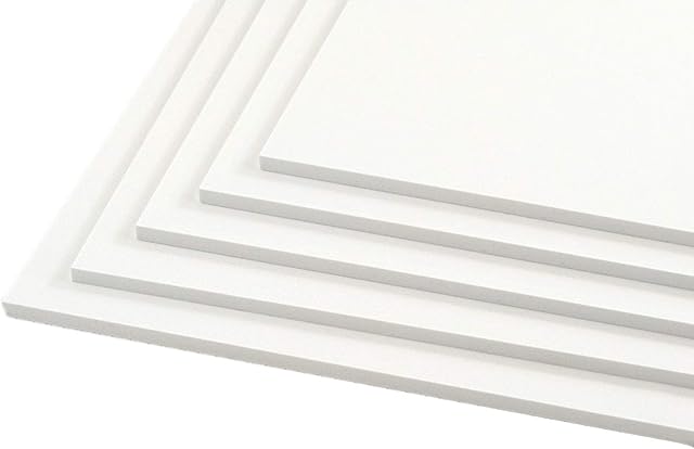 White Foamex PVC Foam Sheet Cut to Size Foam Board 5mm (841 x 1189mm (A0), 10)