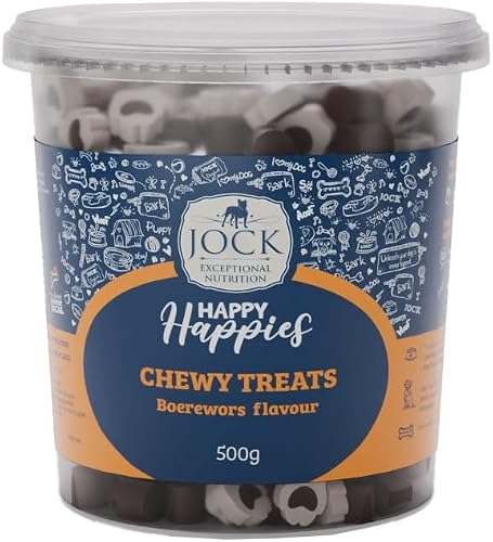 JOCK Happy Happies Boerewors Flavour Chewy Dog Treats 500 g