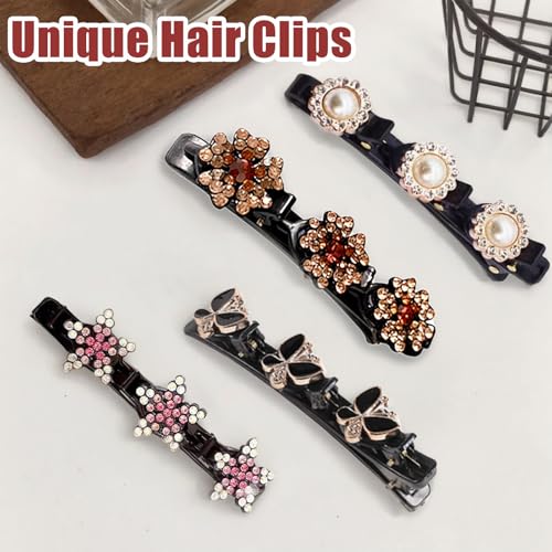 16 piezas pinzas para el cabello con cristales brillantes miniatura 6